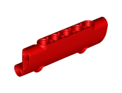 Technic, Panel Curved 7 x 3 with 2 Pin Holes through Panel Surface, Red (24119 / 6227232)