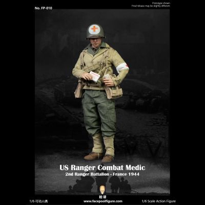 Медик Ирвин Уэйд ("Спасти рядового Райана") - КОЛЛЕКЦИОННАЯ ФИГУРКА 1/6 WWII US Ranger Combat Medic France 1944 (FP010) - Facepoolfigure