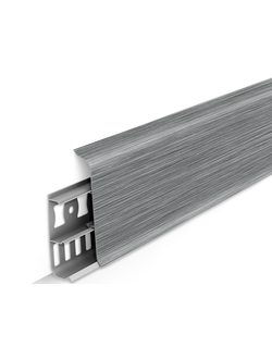 Плинтус напольный 70 мм 2,2м "Идеал Деконика", 187 Алюминий темный