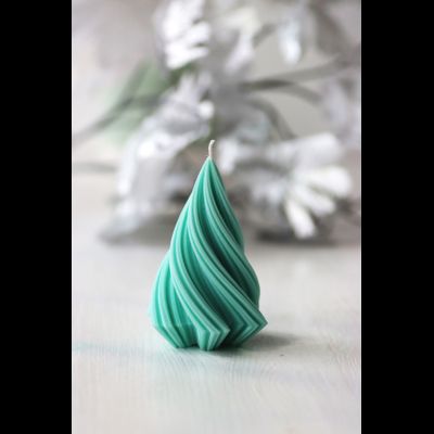 Свеча "Спираль" Бирюза (новогодняя)