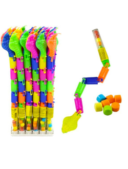 Сахарное драже "Канди клаб" в тубе с игрушкой (Змейка) 2г*30шт*12 блоков.