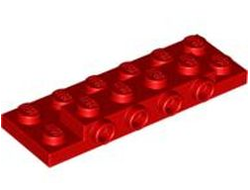Plate, Modified 2 x 6 x 2/3 with 4 Studs on Side, Red (87609 / 4565431)