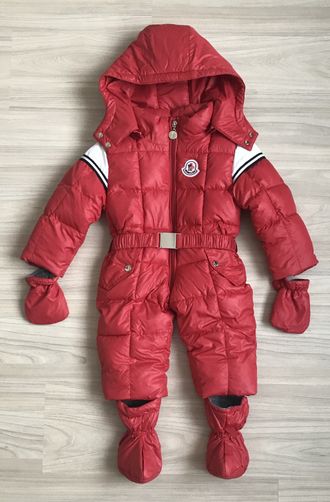 М.1707 Комбинезон Moncler красный (68,74,80,86)