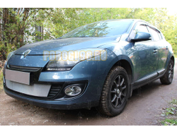 Защита радиатора Renault Megane III (рестайлинг 1) 2012-2014 chrome верх