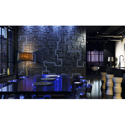 Гипсовая панель SPACE + LED артикул D-0006