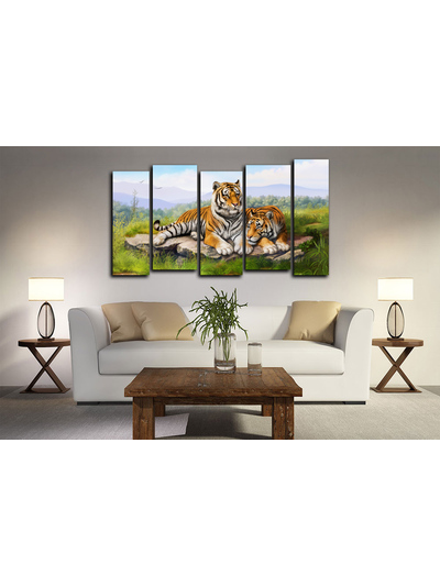 Модульная картина "Полосатая парочка"