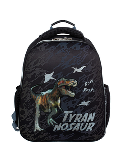 Рюкзак №1School Тираннозавр с ортопедической спинкой (черный)