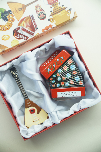 Комплект ёлочных игрушек "Балалайка и Гармонь"