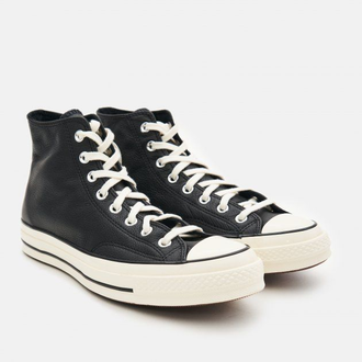 Кеды кожаные Converse Chuck Taylor 70 черные высокие