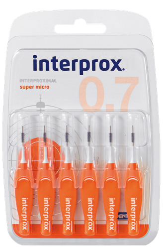 Ершики межзубные 0,7 мм, цилиндрические Interprox,  Dentaid, 6 шт.