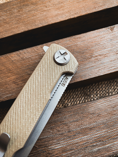 Складной нож Single EVO. Клинок копье. сталь AUS10, рукоять G10, цвет тан