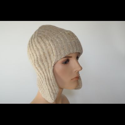 Шапка ушанка Vizio 1106 UO бежевая