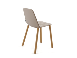 Стул Maarten Plastic four wooden legs base с гладкой обивкой купить в Севастополе