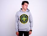 Толстовка / Худи Stone Island BG Logo Серый Repl