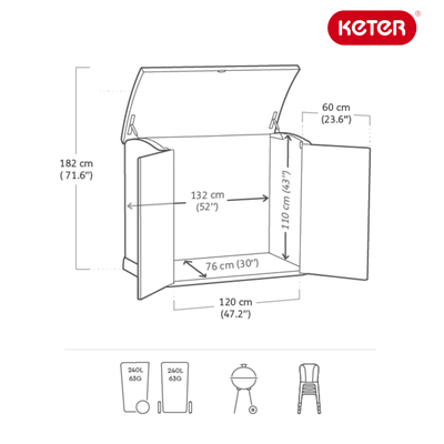 Ящик-шкаф Стор ит Аут Арк 1200 л бежевый