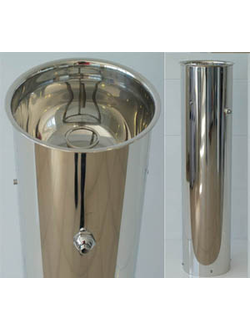 Питьевой фонтанчик цилиндрический кнопочный ФПН-2К с ограничительным кольцом (толщина стали 0,5 мм)
