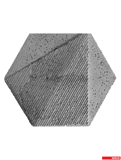 ЭЛЕМЕНТ "NEST", цв.Серый Brut (225х260х8-30мм), 23шт=1м2. 30кг/м2