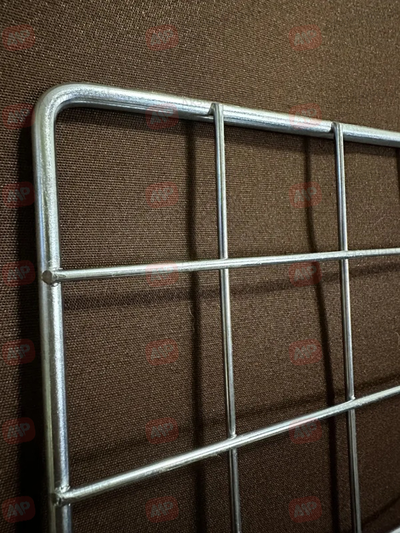 KR1000x1000 Торговая решетка крашенная серая под хром 1000x1000 мм, 7x3 мм, 50x50 мм