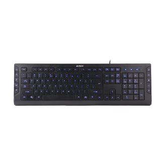 Клавиатура с подсветкой A4 KD-600L USB, Multimedia Slim, черный