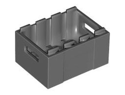 Container, Crate 3 x 4 x 1 2/3 with Handholds, Dark Bluish Gray (30150 6528237)
