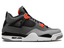 Nike Air Jordan 4 Retro Infrared (Серые с черным) фото