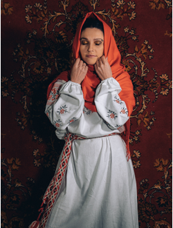 Платье-рубашка  «Розы».