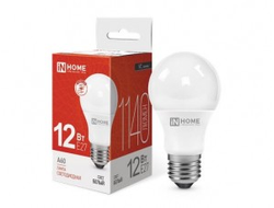 Лампа светодиодная ASD/inHome VC ЛОН A60 E27 12W(1080lm) 4000К 4K 110x60 (без пульсации) 0242