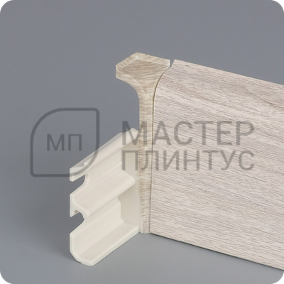 Плинтус с кабель-каналом Comfort Classic 80 80х16х2200 мм. Дуб верде 057