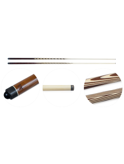 Кий / пирамида 1-pc "Классика" (термоясень, граб) 20 запилов