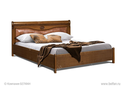 Кровать Лика (Lika) 160 низкое изножье, кож. изголовье, Belfan