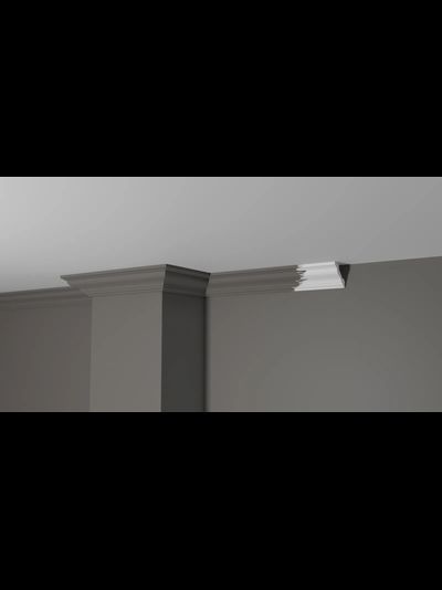 Потолочный плинтус DECOR-DIZAYN DD21, из дюрополимера, под покраску, ударопрочный, 2 метра