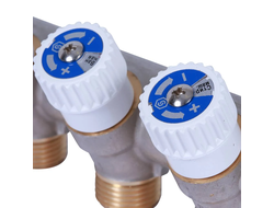 Коллектор STOUT распределительный 3/4", 4 отвода 1/2" плоское уплотнение (Арт. SMB 6852 341204)