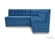 Кухонный Угловой диван "ФОРУМ-5МН" Стандартный велюр Синий, правый