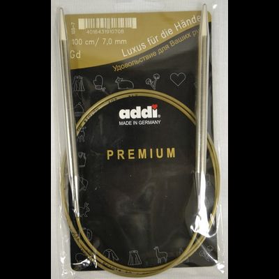 Спицы круговые супергладкие никель №7*100 см Addi Германия