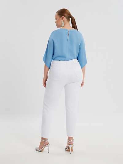 Джинсы белые зауженные