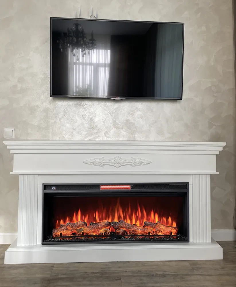 Линейный электрический камин Денвер