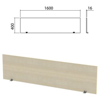 Экран-перегородка "Канц" 1600х16х400 мм, цвет дуб молочный