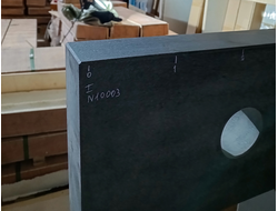 Линейка поверочная гранитная ШП-ТК твердокаменная 1500x250x80 мм №10003 Сторона 1-ая (3 мкм 00 Кл.) Сторона 2-ая (2.8 мкм 00 Кл.) с калибровкой