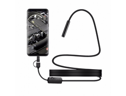 Эндоскоп жесткий SUN 2 метра 5 мм кабель с эффектом памяти USB-microUSB-TypeC встроены