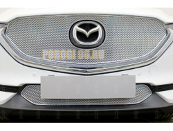 Защита радиатора Mazda CX-5 2017- 3D chrome верх PREMIUM