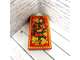 Шкатулка для денег Птица с клубникой красная 180х100 мм деревянная с росписью Хохлома