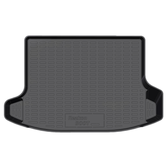 Коврик в багажник пластиковый (черный) для Hyundai Creta (16-21) с карманами  (Борт 4см)