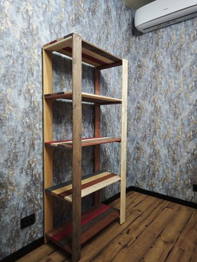 Стеллаж деревянный "Амбарные доски" 180-40-80 фото