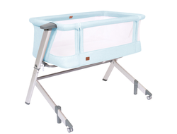 Приставная кроватка Nuovita Accanto Dalia Blu chiaro, Argenteo/Светло-голубой, серебристый