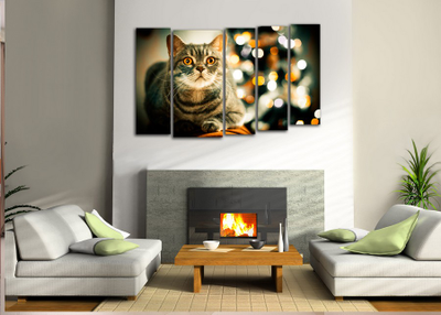 Модульная картина "Спокойствие в огнях"