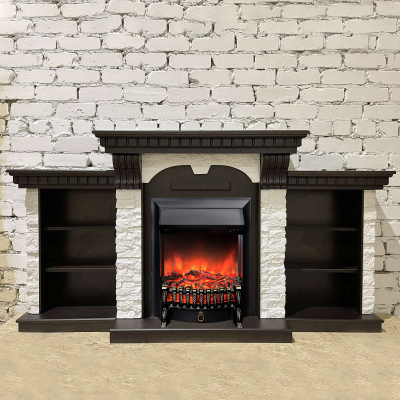 Электрокамин Дублин Премиум AO M2 с очагом Fobos