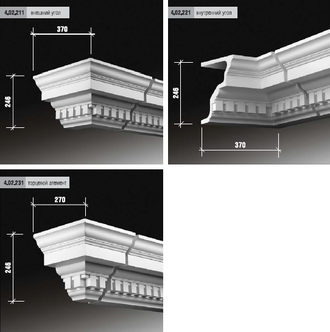 Карниз 4.02.201 сборный - 250*270*2000мм