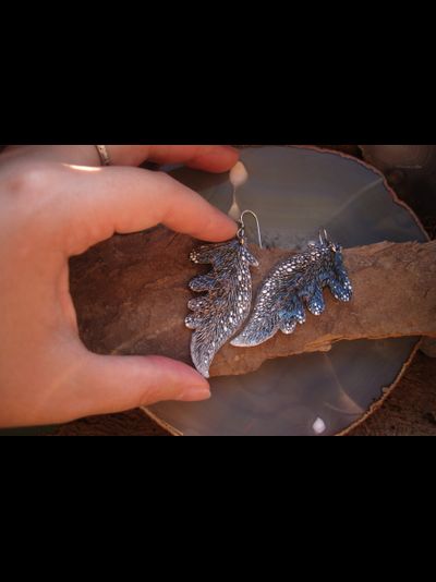 "Крылышки Полумглистой феи", серьги в стиле фэнтези