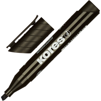 Маркер перманентный KORES, чёрный, 3-5 мм скошенный наконечник 20950