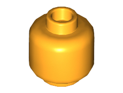 Minifigure, Head Plain - Hollow Stud, Bright Light Orange (3626c / 6201587)